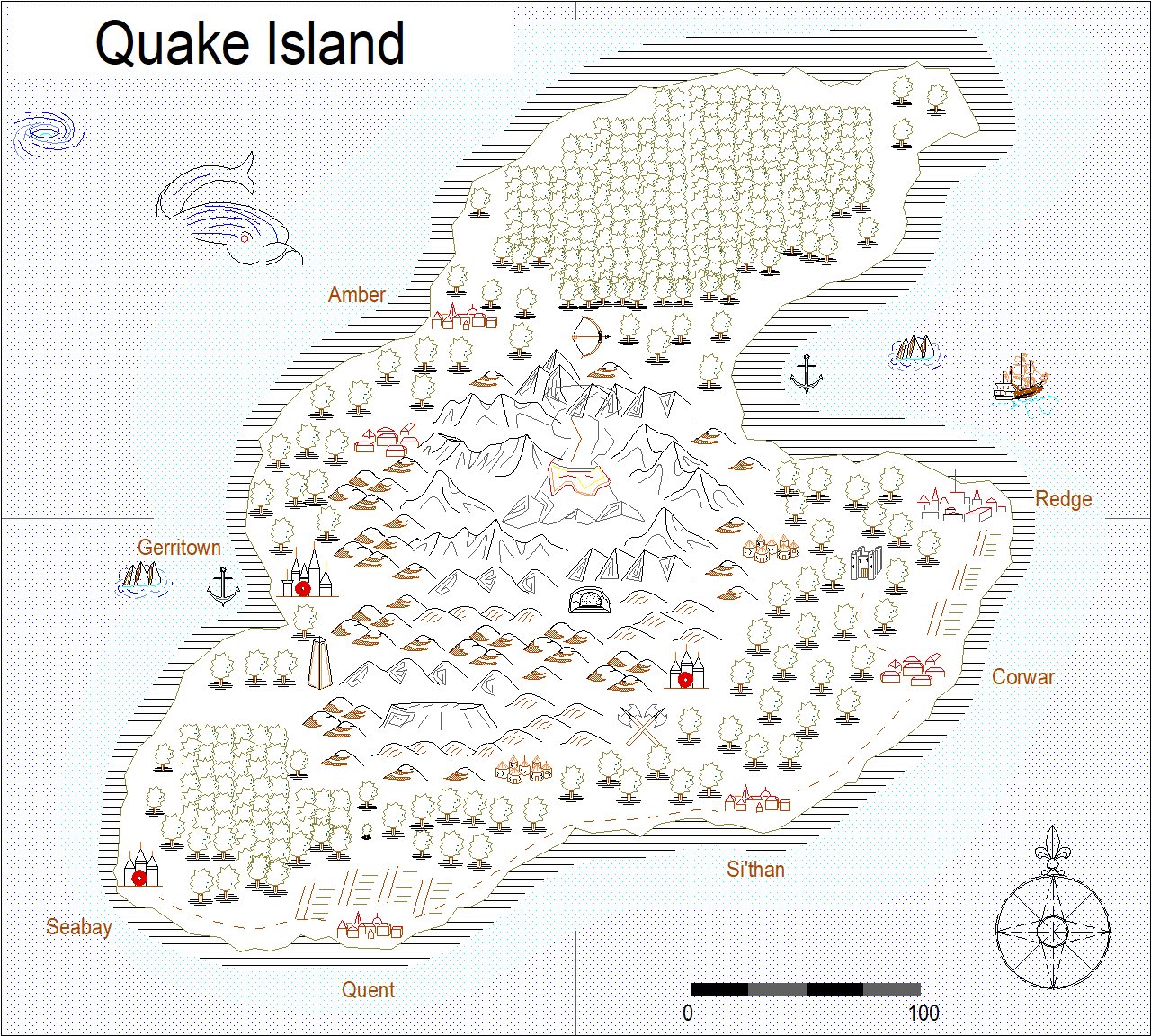 Nibirum Map: quake island by Monsen